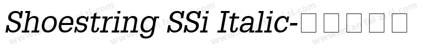 Shoestring SSi Italic字体转换
